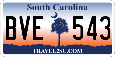 SC license plate BVE543