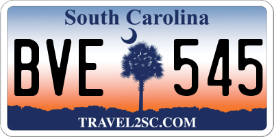 SC license plate BVE545