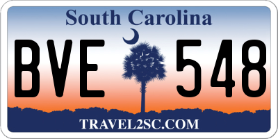 SC license plate BVE548