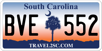 SC license plate BVE552