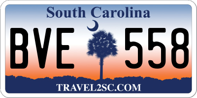 SC license plate BVE558