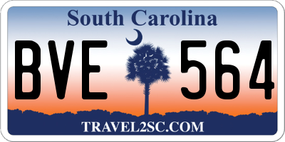SC license plate BVE564
