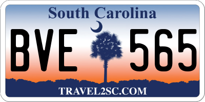 SC license plate BVE565