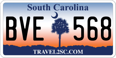SC license plate BVE568