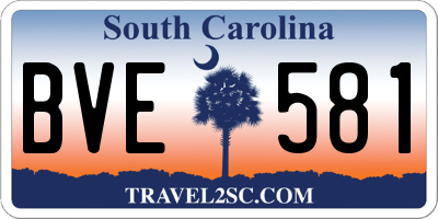 SC license plate BVE581