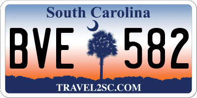 SC license plate BVE582