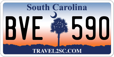SC license plate BVE590