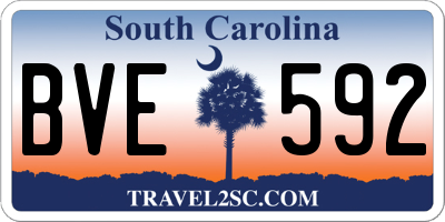 SC license plate BVE592