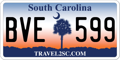 SC license plate BVE599