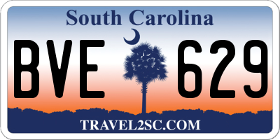 SC license plate BVE629