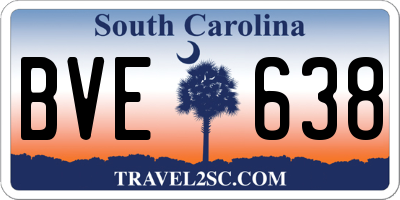 SC license plate BVE638