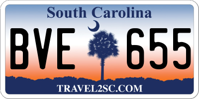 SC license plate BVE655