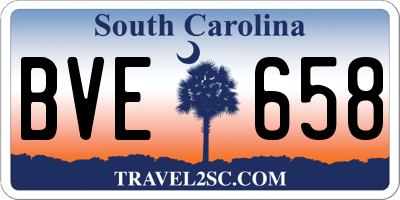 SC license plate BVE658