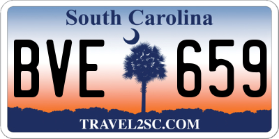 SC license plate BVE659