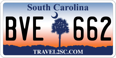 SC license plate BVE662