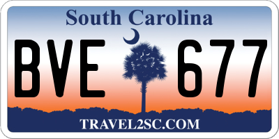 SC license plate BVE677