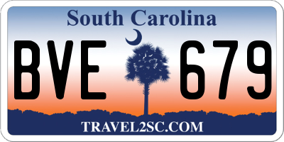 SC license plate BVE679