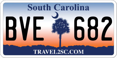 SC license plate BVE682