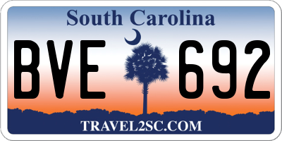 SC license plate BVE692