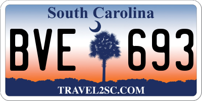 SC license plate BVE693