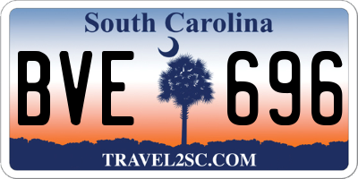 SC license plate BVE696