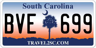 SC license plate BVE699