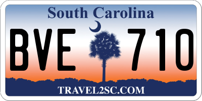 SC license plate BVE710