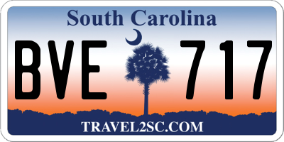 SC license plate BVE717