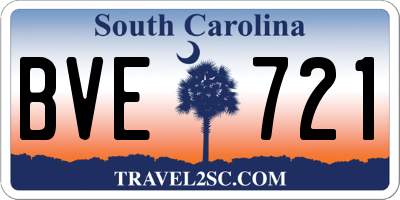 SC license plate BVE721