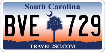 SC license plate BVE729