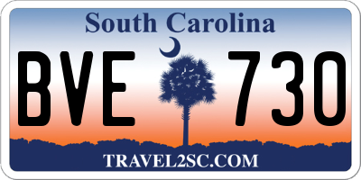 SC license plate BVE730