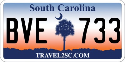 SC license plate BVE733