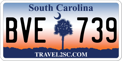 SC license plate BVE739