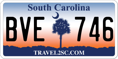 SC license plate BVE746