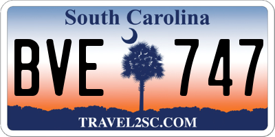 SC license plate BVE747
