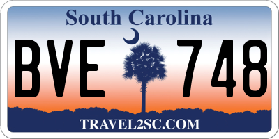SC license plate BVE748