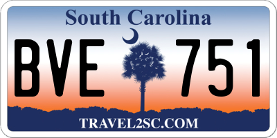 SC license plate BVE751