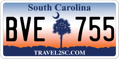 SC license plate BVE755