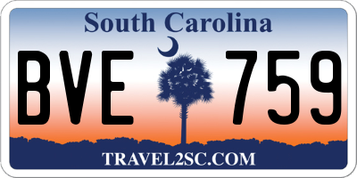 SC license plate BVE759