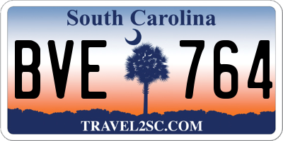 SC license plate BVE764