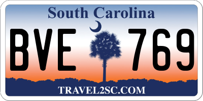 SC license plate BVE769