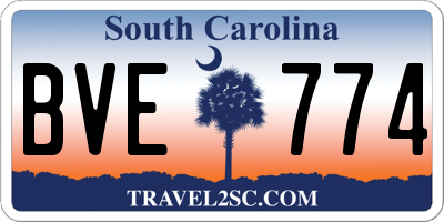 SC license plate BVE774