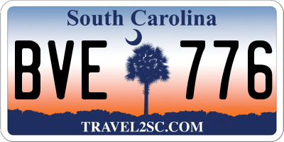 SC license plate BVE776
