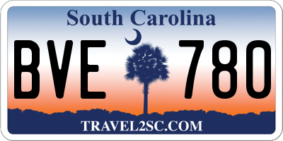SC license plate BVE780