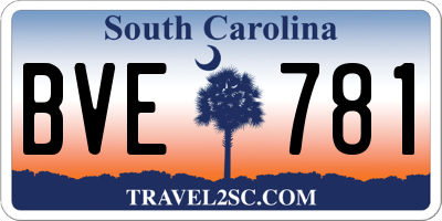 SC license plate BVE781