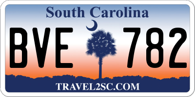 SC license plate BVE782