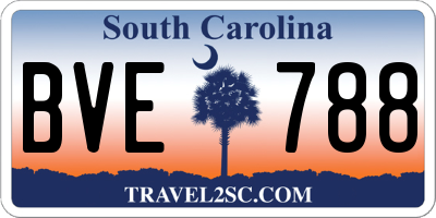 SC license plate BVE788