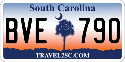 SC license plate BVE790
