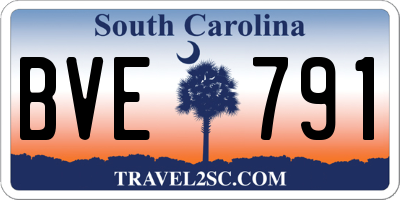 SC license plate BVE791