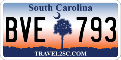 SC license plate BVE793